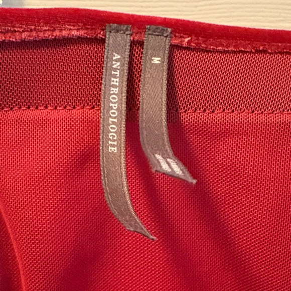 Anthropologie Strapless Velvet Dress in Warm Rust - Picture 4 of 4